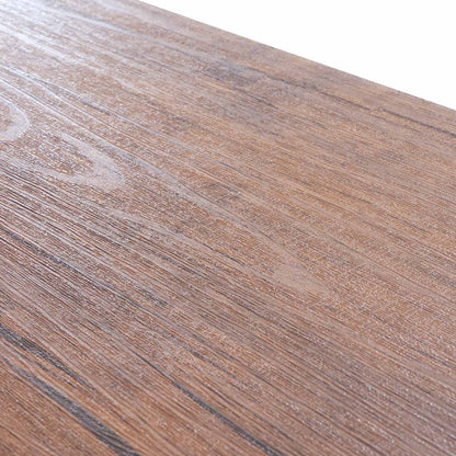 Wandkapstok MCW-C68, kapstokplank, 4 haken 2 planken, 41x60x19cm 3D structuur ~ wild eiken look