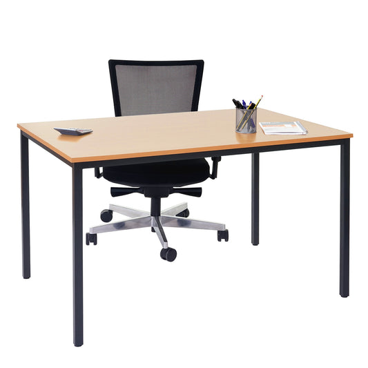 Bureau Braila, vergadertafel bureautafel seminarietafel, 120x80cm MDF ~ beuken look