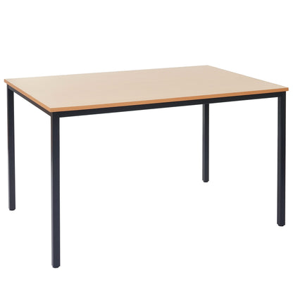 Bureau Braila, vergadertafel bureautafel seminarietafel, 120x80cm MDF ~ beuken look