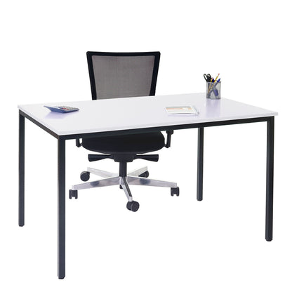 Bureau Braila, vergadertafel bureautafel seminarietafel, 120x80cm MDF ~ wit