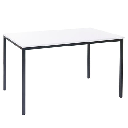 Bureau Braila, vergadertafel bureautafel seminarietafel, 120x80cm MDF ~ wit