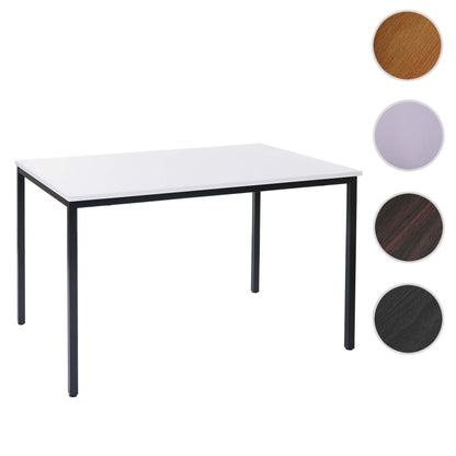 Bureau Braila, vergadertafel bureautafel seminarietafel, 120x80cm MDF ~ wit