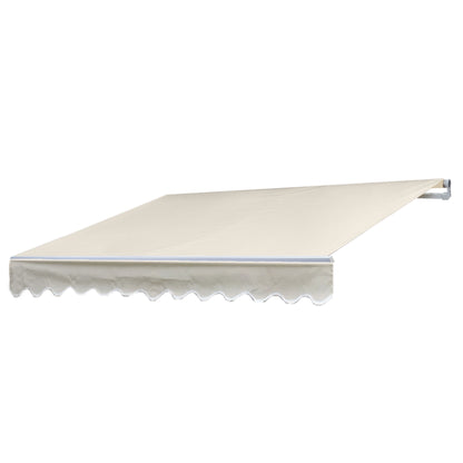 Aluminium zonnescherm MCW-E49, klaparm zonnescherm zonwering 2,5x2m ~ Polyester crème