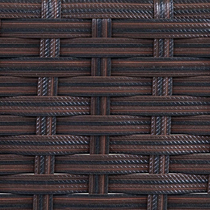 Poly-rattan tuinbank Halden, zitting ~ bruin-gemarmerd, kussens crème