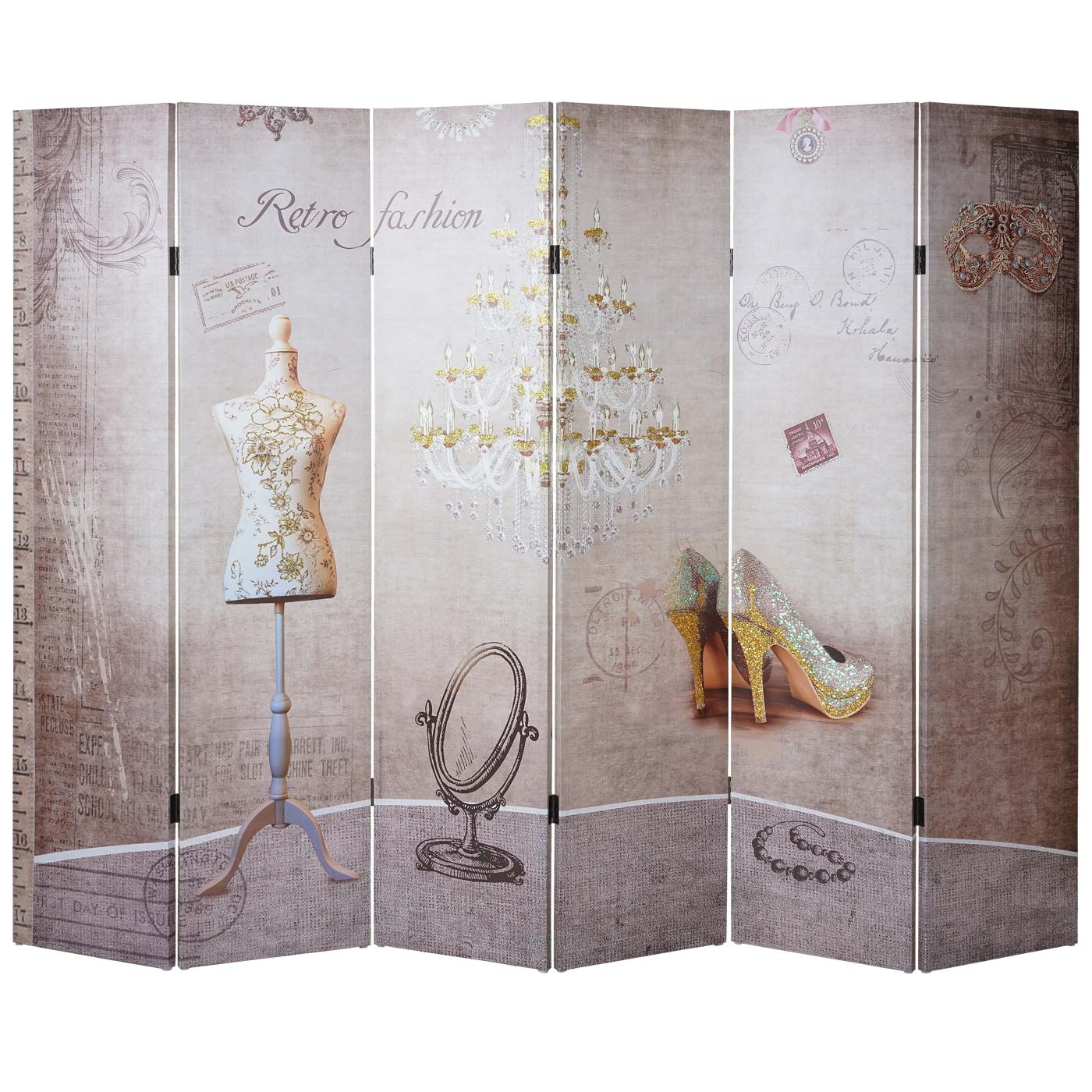 Vintage foto scherm, kamerscherm, glitter retro mode MVG-gecertificeerd ~ 180x240cm