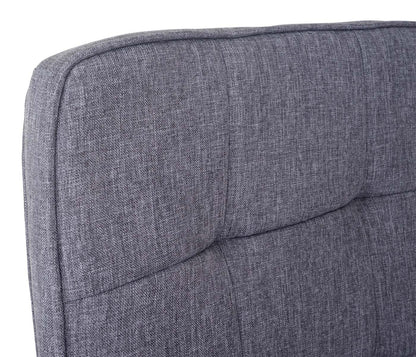 Bureaustoel MCW-K43, bureaustoel werkkruk bureaustoel, grijs textiel