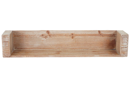 Wandplank MCW-A15, hangende boekenkast, massief rustiek dennenhout MVG-gecertificeerd ~ 80cm