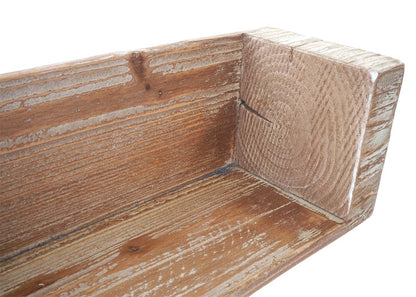 Wandplank MCW-A15, hangende boekenkast, massief rustiek dennenhout MVG-gecertificeerd ~ 80cm