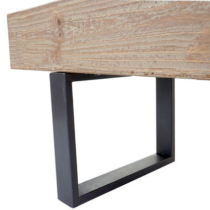 TV-rek MCW-A15, TV-tafel, massief rustiek dennenhout, MVG-gecertificeerd 46x180x41cm