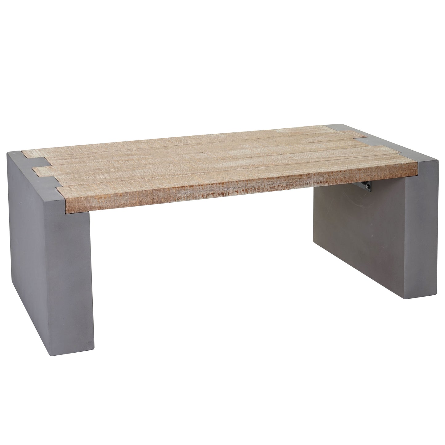 Salontafel MCW-A15, woonkamertafel, betonlook dennenhout rustiek massief MVG-gecertificeerd 46x122x60cm