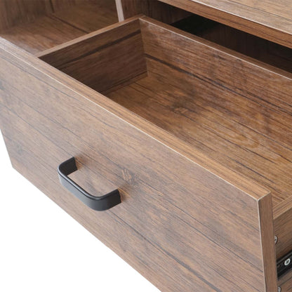 Salontafel MCW-A27, bijzettafel woonkamertafel, 41x120x60cm 3D structuur, metaal MDF ~ wilde eik look