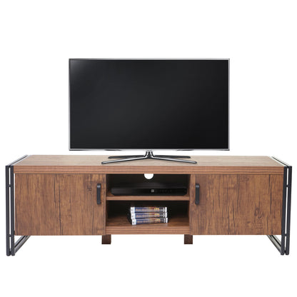 TV-rek MCW-A27, TV-tafel lowboard ladekast, 3D structuur metaal 45x140x40cm ~ Wild eiken look