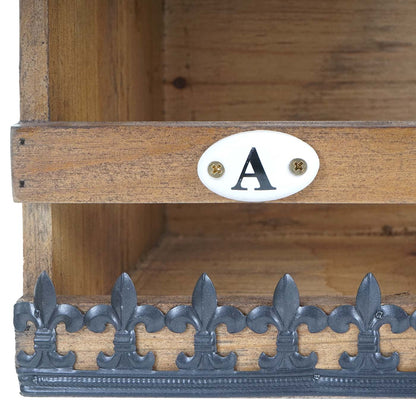 Wandplank MCW-A43, hangplank Plank, massief dennenhout vintage shabby look 71x18x16cm
