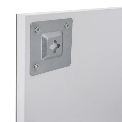 Wandspiegel met planchet MCW-B19, badkamerspiegel badkamer, hoogglans 75x60cm ~ wit