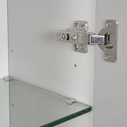 Wandkast MCW-B19, midikast hoge kast badkamermeubel, hoogglans 150x30cm ~ grijs