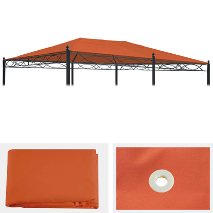 Vervangende afdekking voor pergola dak paviljoen Cadiz 5x3m ~ terracotta
