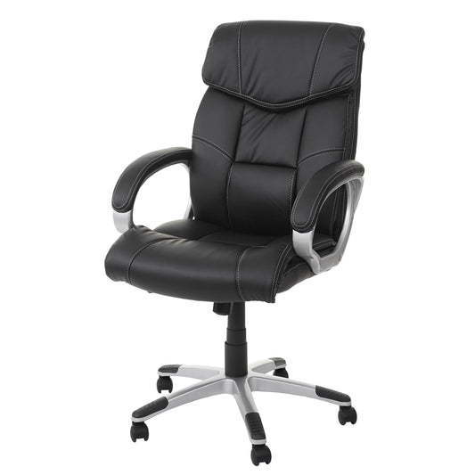 Bureaustoel MCW-A71, directiedraaistoel, kunstleer ~ zwart