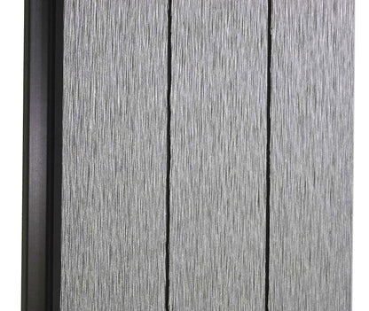 WPC privacyscherm Sarthe, schutting windscherm, WPC paal voor plaatsing in beton ~ basiselement, 195cm grijs