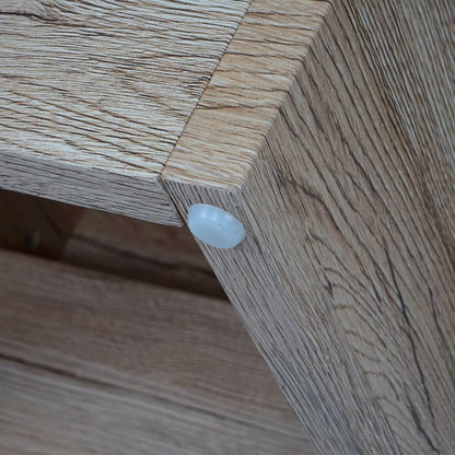 Salontafel MCW-A31, woonkamertafel, 3D structuur, 37x60x60cm MVG-gecertificeerd ~ sanremo eiken look