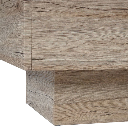 Salontafel MCW-A31, woonkamertafel, 3D structuur, 37x60x60cm MVG-gecertificeerd ~ sanremo eiken look