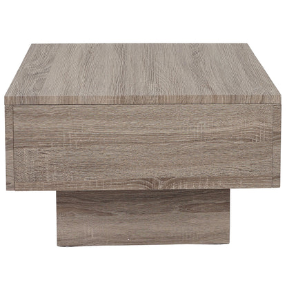 Salontafel MCW-A31, woonkamertafel, 3D structuur, 37x60x60cm MVG-gecertificeerd ~ donkere eik-look