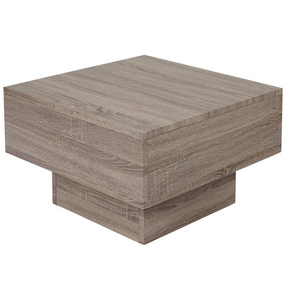 Salontafel MCW-A31, woonkamertafel, 3D structuur, 37x60x60cm MVG-gecertificeerd ~ donkere eik-look