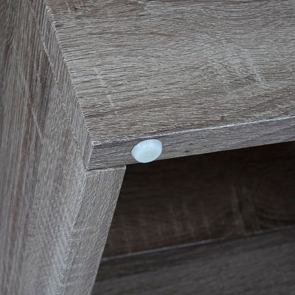 Salontafel MCW-A31, woonkamertafel, 3D structuur, 37x60x60cm MVG-gecertificeerd ~ donkere eik-look