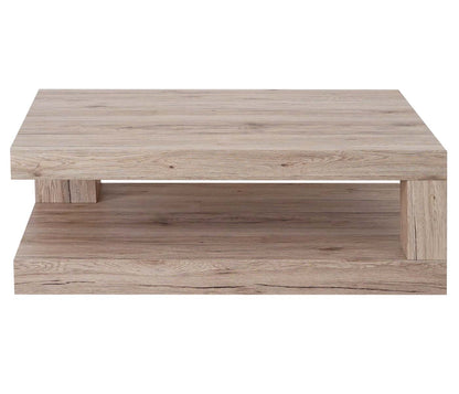 Salontafel MCW-A32, woonkamertafel, 3D structuur 40x110x60cm MVG-gecertificeerd ~ sanremo eiken look