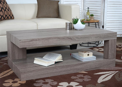Salontafel MCW-A32, woonkamertafel, 3D structuur, 40x110x60cm MVG-gecertificeerd ~ donkere eik-look