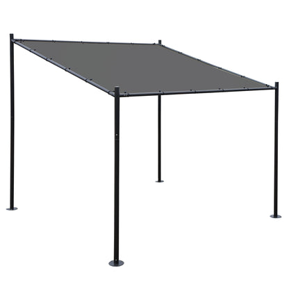 Pergola MCW-A22, aanbouw pergola tuinpaviljoen terrasoverkapping zonwering, 3x3m ~ antraciet