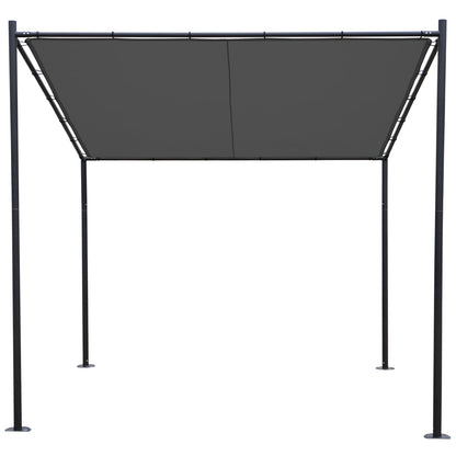 Pergola MCW-A22, aanbouw pergola tuinpaviljoen terrasoverkapping zonwering, 3x3m ~ antraciet