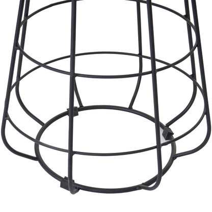 Bijzettafel MCW-A80, nachtkastje salontafel, industrieel ontwerp echt hout MVG Ø35cm