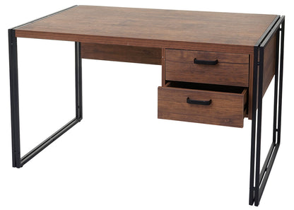 Bureau MCW-A27, bureau computerbureau, 76x122x73cm 3D structuur, wilde eik-look
