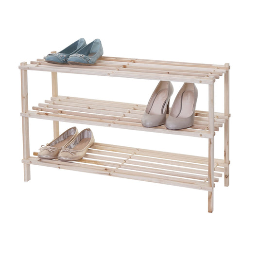 Schoenrek MCW-B52 Schoenrek Schoenstandaard Houten plank Staande plank ~ 3 planken