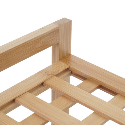 Schoenenrek MCW-B53, plank Boekenplank Badkamerplank Staande plank, bamboe ~ 4 planken