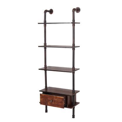 Staande plank MCW-B64, woonkamer plank boekenplank opslag plank, industrieel ontwerp metaal 175x60x30cm