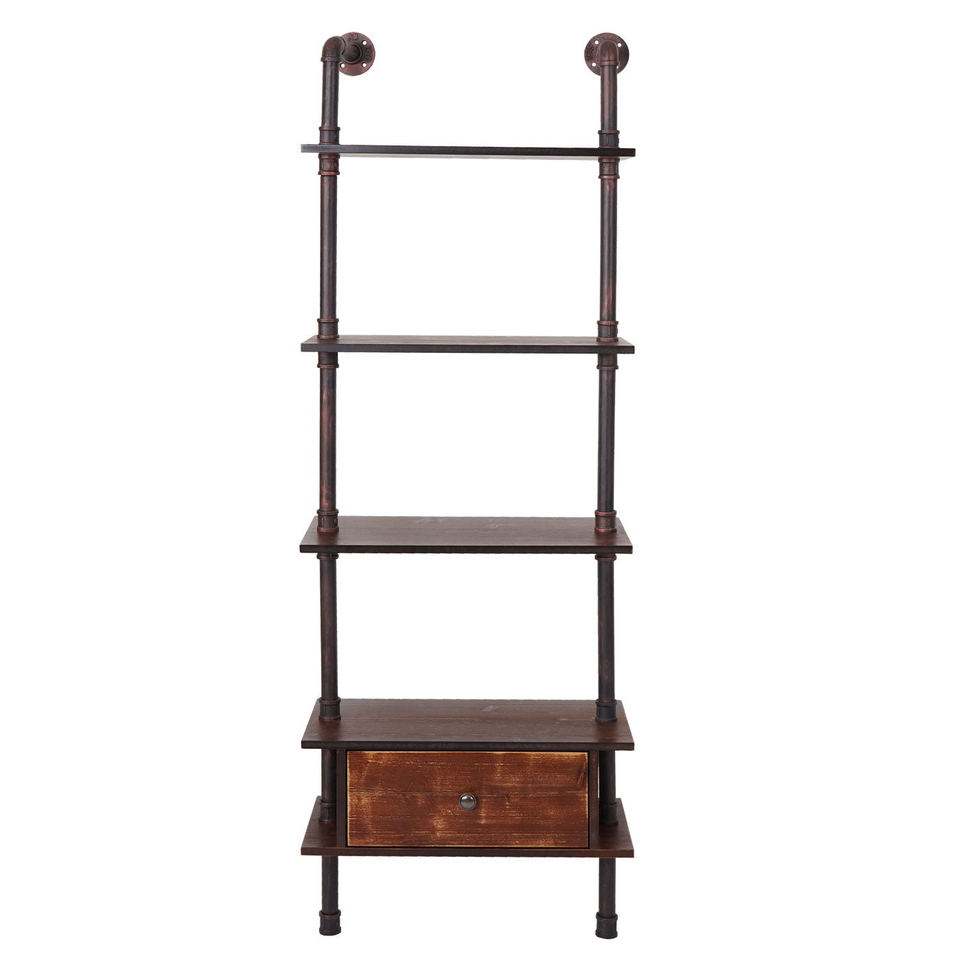 Staande plank MCW-B64, woonkamer plank boekenplank opslag plank, industrieel ontwerp metaal 175x60x30cm