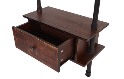 Staande plank MCW-B64, woonkamer plank boekenplank opslag plank, industrieel ontwerp metaal 175x60x30cm