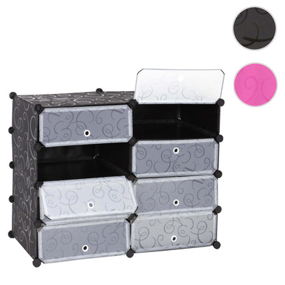 Schoenenkast MCW-B66, schoenenrek kast opbergruimte, 8 compartimenten 73x92x36cm ~ zwart