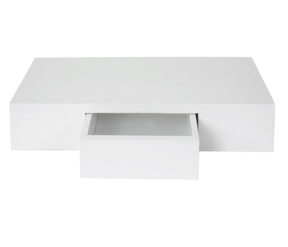 Wandplank Oise, hangplank met lade, 40cm ~ wit