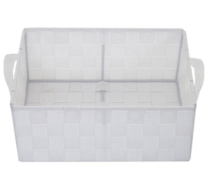 Set van 4 opbergmanden MCW-C37, decoratieve mand opbergplank mand decoratie 14x31x23cm ~ wit