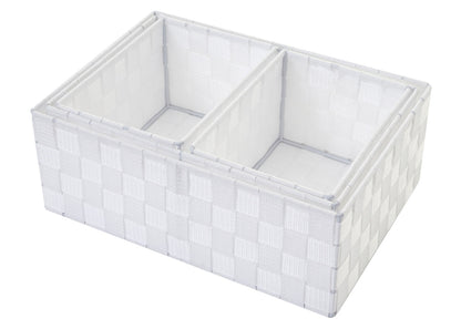 Set van 4 opbergmanden MCW-C37, decoratieve mand opbergplank mand decoratie ~ wit