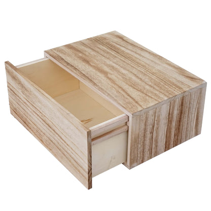 Wandplank MCW-C55, lade plank, shabby-look vintage, 21x46x30cm ~ naturel bruin