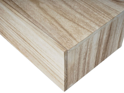 Wandplank MCW-C55, lade plank, shabby-look vintage, 21x46x30cm ~ naturel bruin