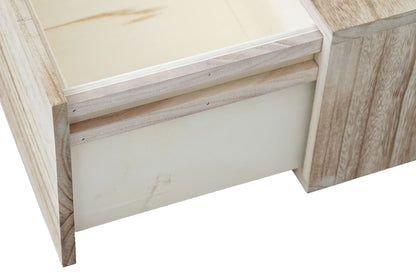 Wandplank MCW-C55, lade plank, shabby-look vintage, 21x46x30cm ~ naturel bruin