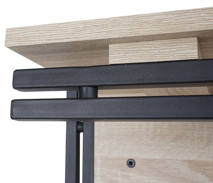 Wandkapstok MCW-A27, kapstokplank, 4 haken 24x75x24cm 3D structuur ~ eiken look