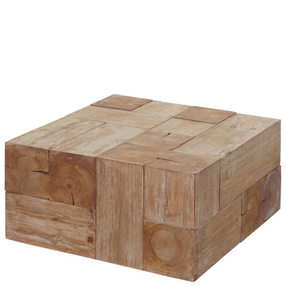 Salontafel MCW-A15c, woonkamertafel, massief rustiek dennenhout MVG-gecertificeerd 30x60x60cm
