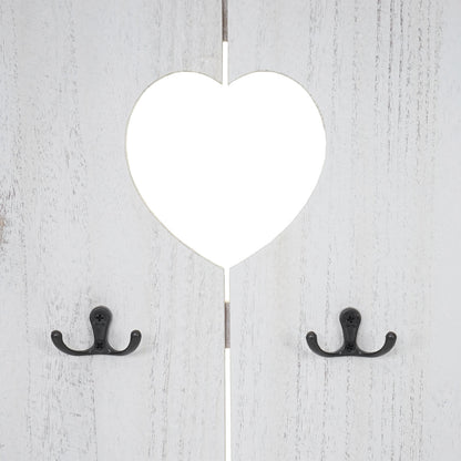 Wandkapstok MCW-C89 Home, kapstok paneel kapstok, shabby look vintage, 8 haken 91x60cm ~ wit, shabby