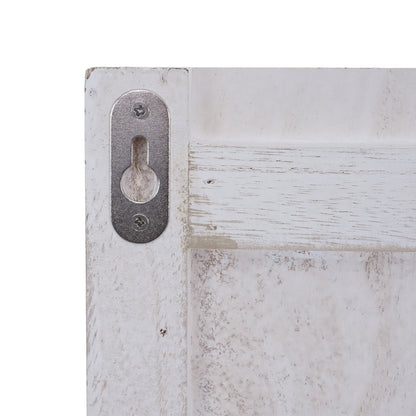 Wandkapstok MCW-C89 Welkom, kapstok, kapstokpaneel, shabby look vintage, 91x60cm ~ wit, shabby
