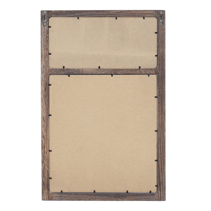 Wandkapstok MCW-C51, kapstok krijtbord, 5 haken 55x34cm ~ bruin, shabby